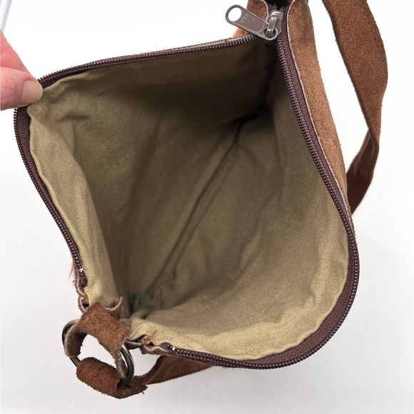 VINTAGE Kangaroo and Suede Shoulder Bag Womens Brown Tan Fur 60s to 70s Era - Picture 11 of 11